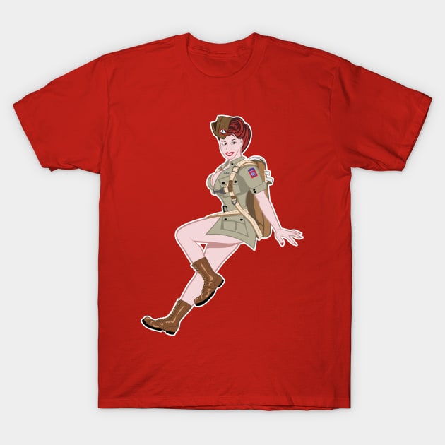 82 Airborne Pinup Girl T-Shirt by Baggss